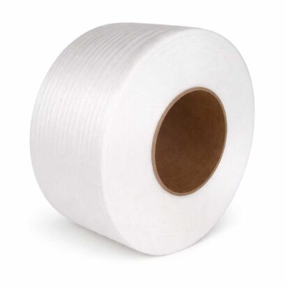 White Polypropylene Strapping 3000m x 12mm x 0.55mm
