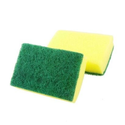 Economy Sponge Scourer - Green/Yellow