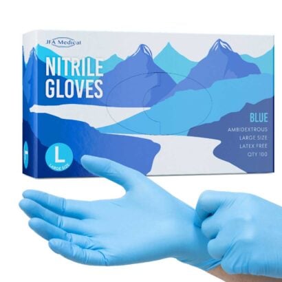 Blue Nitrile Gloves Large